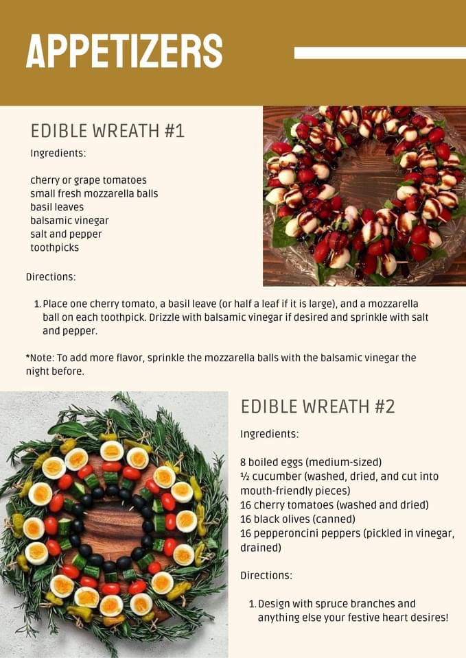 Appetizers - Edible Wreaths