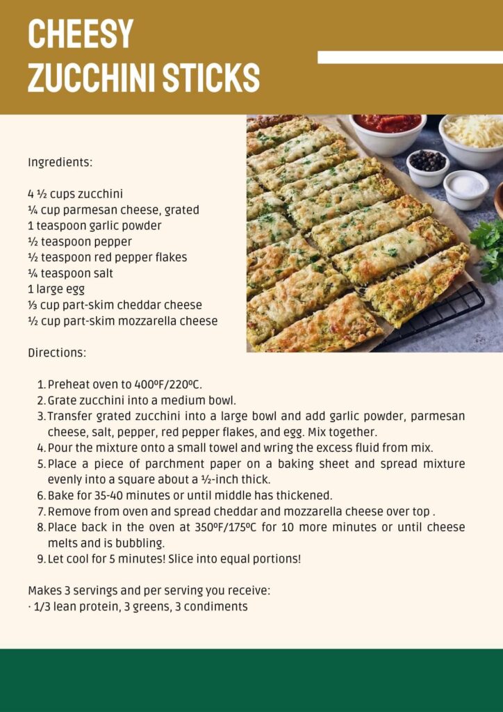 Cheesy Zucchini Sticks