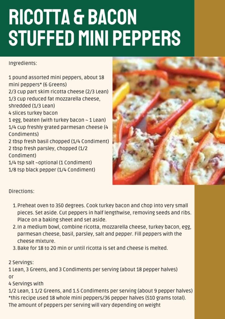 Ricotta & Bacon Stuffed Mini Peppers