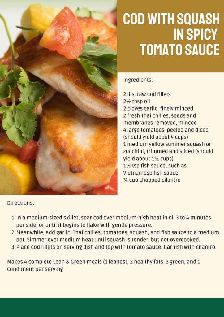 Cod with Squash In Spicy Tomato Sauce