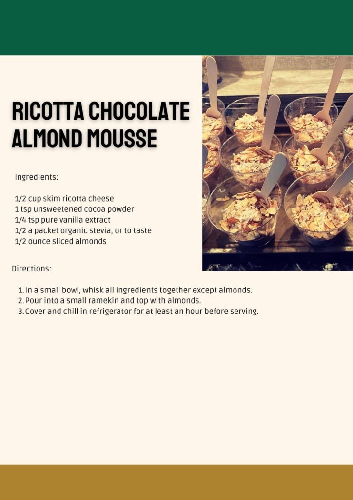 Ricotta Chocolate Almond Mousse