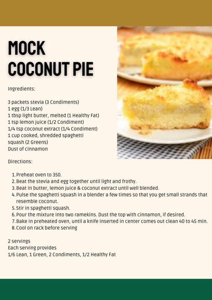 Mock Coconut Pie