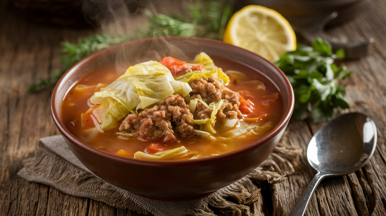 Cozy Up with Optavia Unstuffed Cabbage Roll Soup