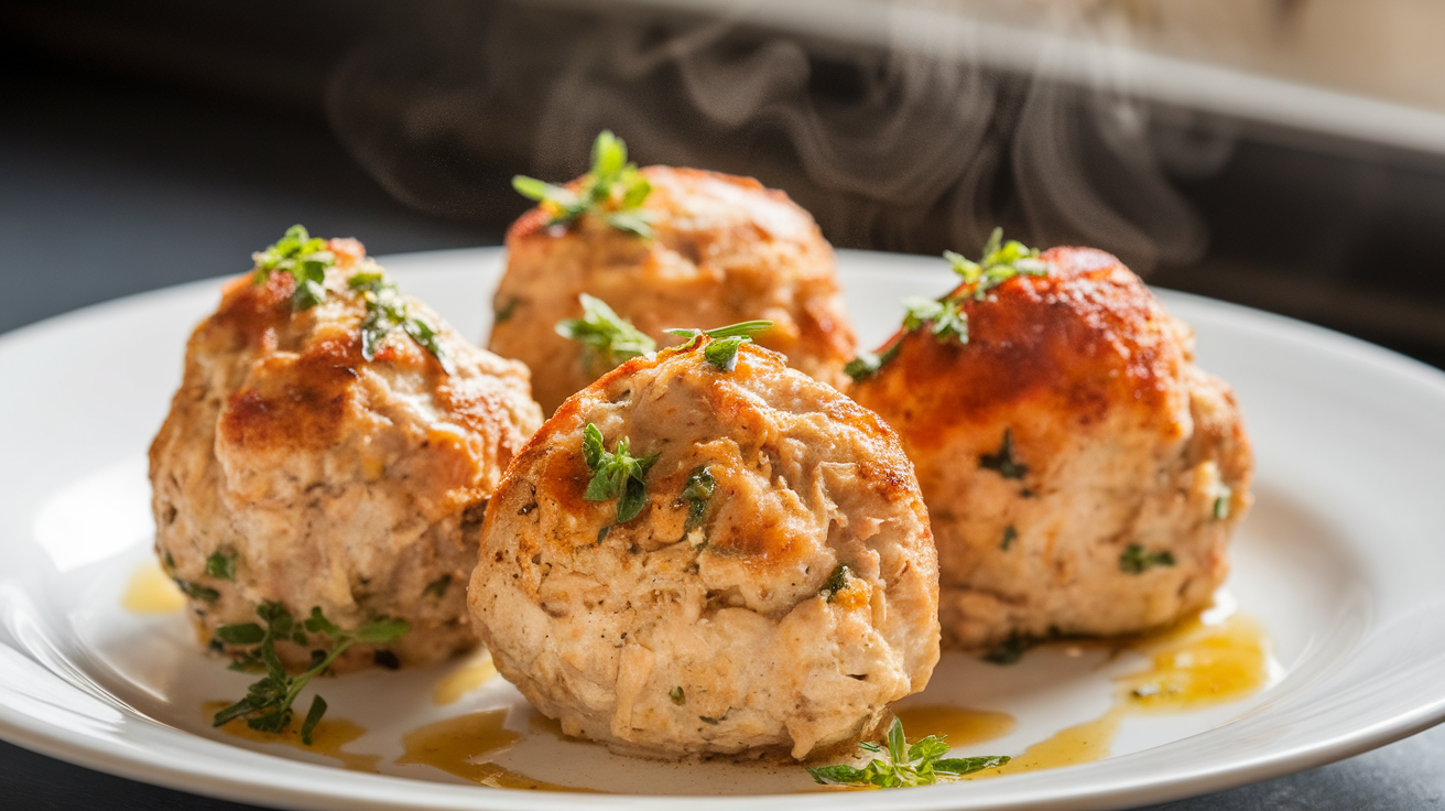 Healthy Baked Chicken Meatballs Recipe