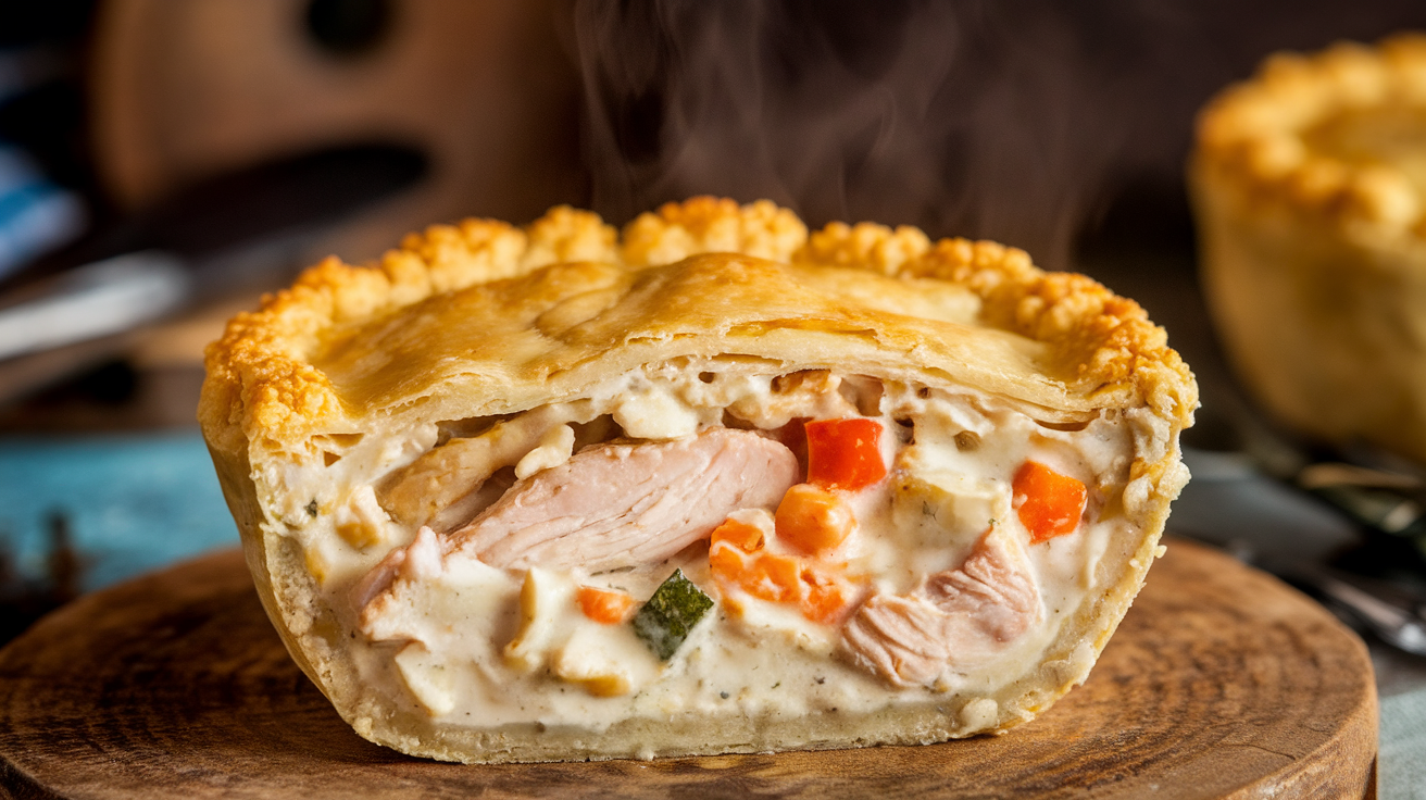 Lean Chicken Pot Pie with Cauliflower Crust Recipe